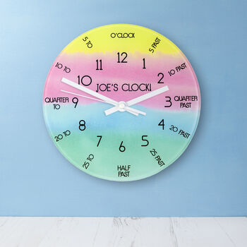 I Can Tell The Time! Personalised Wall Clock, 7 of 10