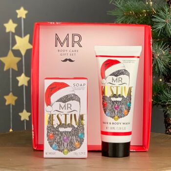 Mr Festive Face And Body Wash Gift Set, 2 of 2