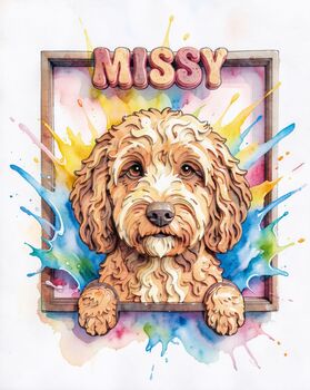Vibrant Colourful Pet Portrait, 4 of 7