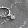 Rainbow Moonstone Charm Hoop Earrings, thumbnail 2 of 8