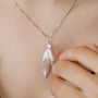 Personalised Sterling Silver Double Feather Necklace, thumbnail 1 of 7