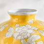 Yellow Floral Ceramic Vase, thumbnail 3 of 4