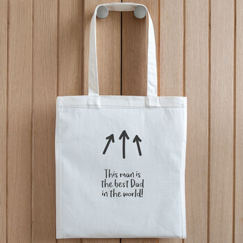 'This Is The Best Dad' Organic Shopping Bag, 2 of 2