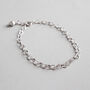 Sterling Silver Heart Link Chain Bracelet, thumbnail 1 of 4