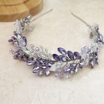 Lilac Bridal Crown, 4 of 5