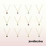 9ct Solid Gold 12 Birthstone Cz Round Necklace, thumbnail 2 of 11