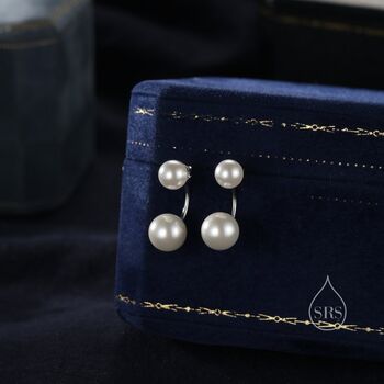 Stud Earrings Ear Jackets With Simulated Pearls, 8 of 12