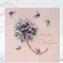 Christmas Multicoloured Butterflies Flower Card, thumbnail 1 of 12