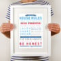 Personalised House Rules Print, thumbnail 5 of 6