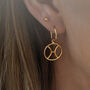 Gold Vermeil Plated Zodiac Charm Hoop Earrings, thumbnail 7 of 9