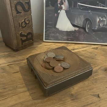 Handmade Reclaimed Wood Coin Tray Or Key Rest, 5 of 5
