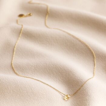 Citrine Stone Teardrop Necklace In Gold Plating, 3 of 6