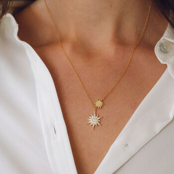 Celestial Double Star Necklace, 5 of 12