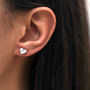 Sterling Silver Heart Stud Earrings, thumbnail 1 of 4