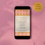 Digital Download Birthday Party Invite With Diamond Border, thumbnail 2 of 5
