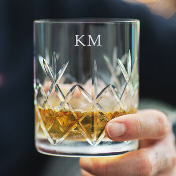 Personalised Cut Glass Crystal Whisky Tumbler, 2 of 4