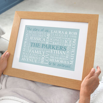 Personalised 'The Story Of Us' Family Print, 4 of 10