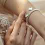 Personalised Fold Fingerprint Charm Beaded Bracelet, thumbnail 2 of 3
