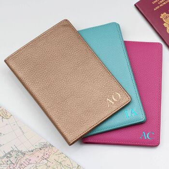 Personalised Leather Passport Cover, 3 of 6
