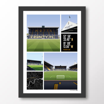 Notts County Views Of Meadow Lane Poster, 7 of 7