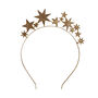Gold Metal Star Christmas Headband, thumbnail 3 of 4