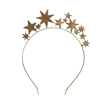 Gold Metal Star Christmas Headband, 3 of 4