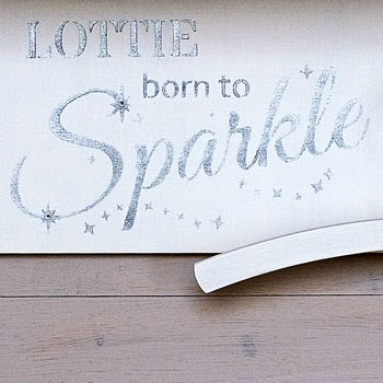 Personalised 'Born To Sparkle' Shelf, 2 of 2