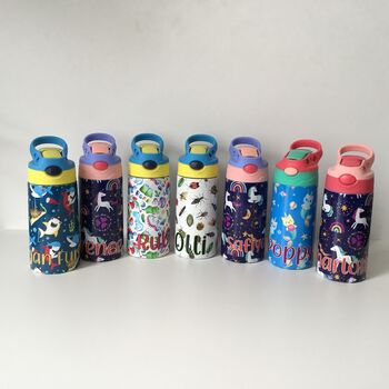 Cat Mermaid Named Insulated Water Bottle Thermos, 9 of 10