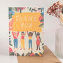 'Thank You' Floral Recycled Seeded Paper Greetings Card, thumbnail 1 of 3