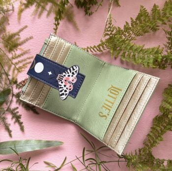 Personalised Moth Design Card Holder, 2 of 3