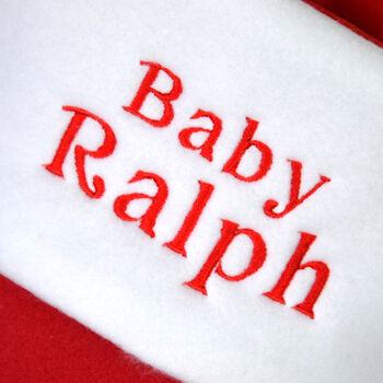 Personalised Christmas Stocking With Baby Reindeer, 5 of 5