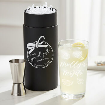 Personalised Mojito Highball Glass And Gift Set, 2 of 4