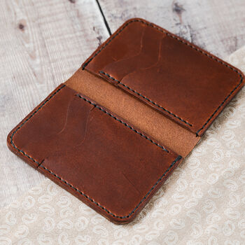 Personalised Leather Mens Vertical Card Wallet, 2 of 9
