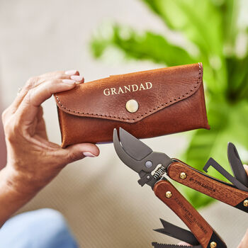 Personalised Gardening Tool And Leather Holder, 3 of 4