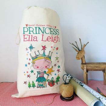 Personalised Princess Christmas Sack, 2 of 6