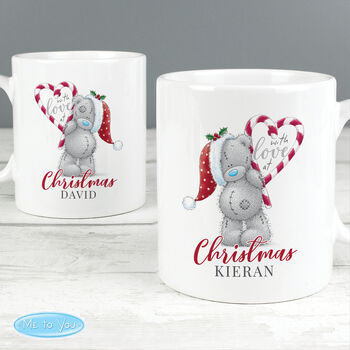 Personalised Me To You 'With Love At Christmas' Couples Christmas Mug Set, 2 of 3