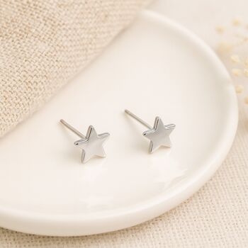 Sterling Silver Star Micro Stud Earrings – 4mm, 6 of 6