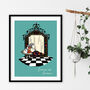Alice In Wonderland Alice And The Looking Glass Print, thumbnail 1 of 4