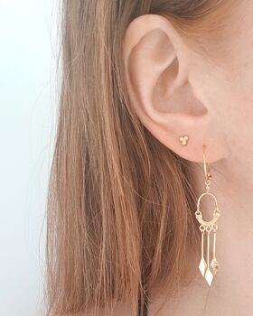 Ayra 18k Gold Plated Drop Earrings, 7 of 7