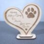 Pawfect Mother's Day Miniature Heart Wood Card, thumbnail 1 of 2