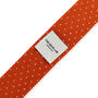 Men's Square End Knitted Tie With Dots | Orange, thumbnail 4 of 5