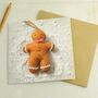 Corinne Lapierre Gingerbread Man Christmas Card, thumbnail 2 of 3