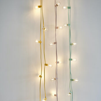 In Or Outdoor Festoon Lights In Pink, Teal Or Yellow, 2 of 7