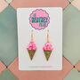 Ice Cream Glitter Resin Earrings, thumbnail 1 of 8