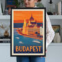 Budapest Travel Print, thumbnail 4 of 9