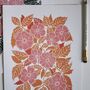 Summer Evenings Dog Rose Linocut Art Print, thumbnail 1 of 4