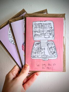 Let's Party Like Its The 90's Nostalgic Birthday Card, 2 of 5