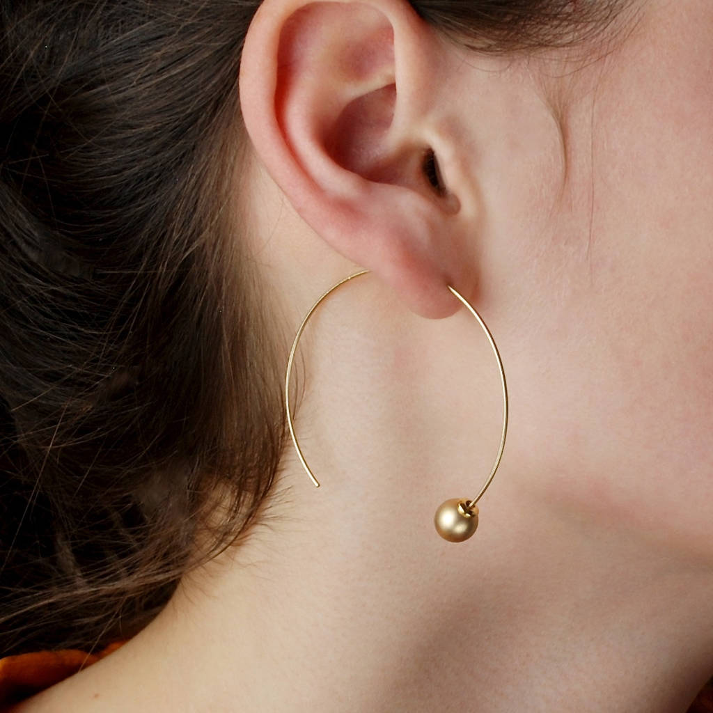 ball hoop earrings by penelopetom