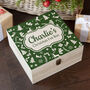 Personalised Christmas Eve Box With Festive Pattern, thumbnail 3 of 12