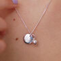 Sterling Silver Acorn And Disc Charm Necklace, thumbnail 3 of 7